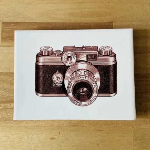 Azulejo Decorativo Máquina Fotográfica - casaquetem