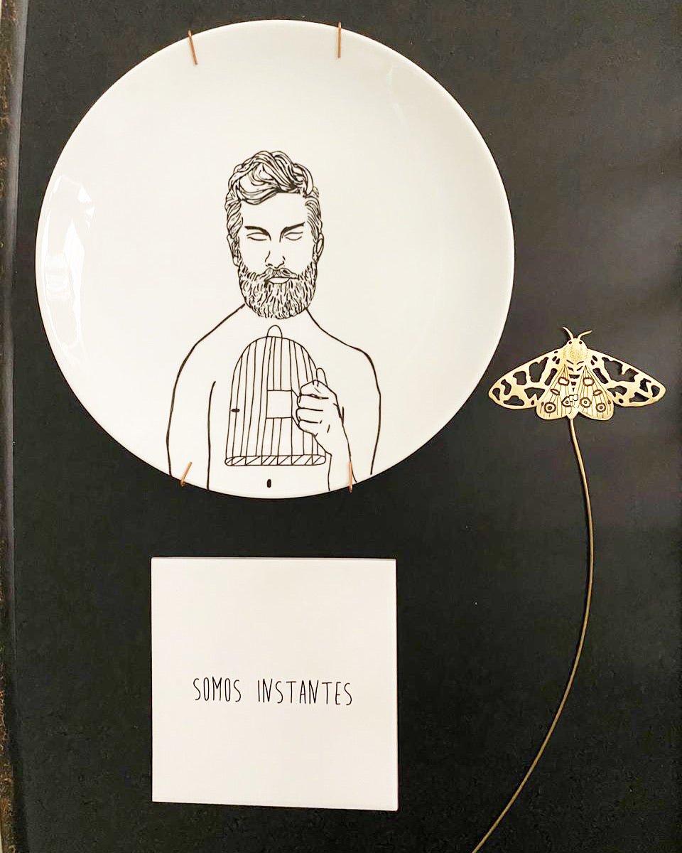 Azulejo Decorativo Somos Instantes - casaquetem