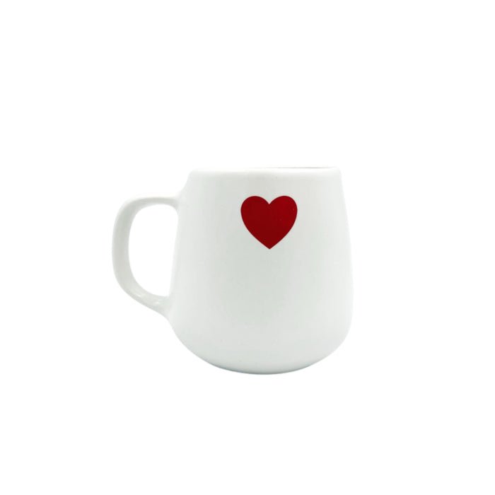 Caneca em Cerâmica - Coração Vermelho - casaquetem