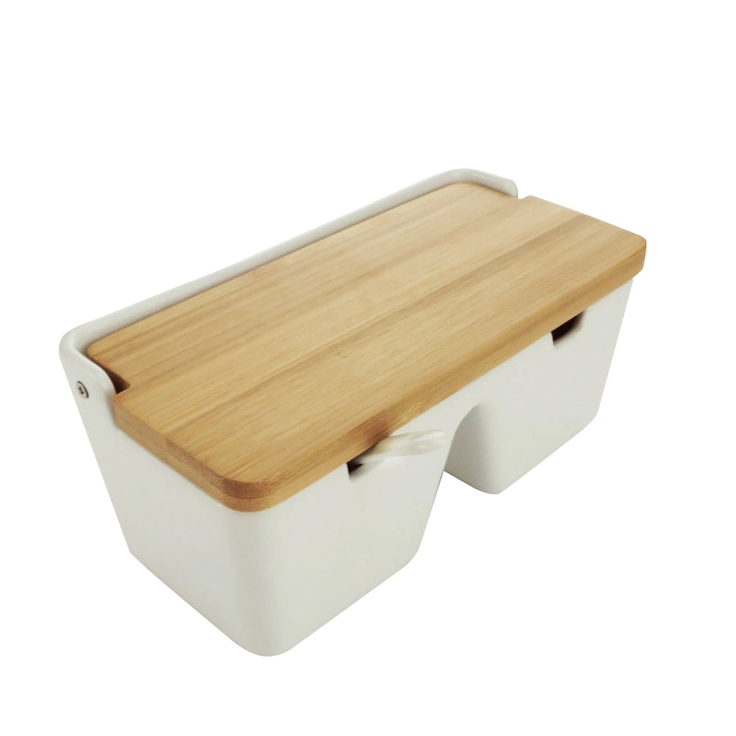 Saleiro em Cerâmica com 2 Divisorias