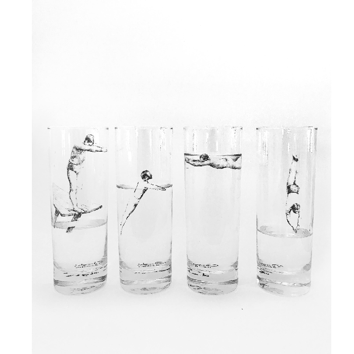 Conjunto de 4 Copos Mergulho - casaquetem