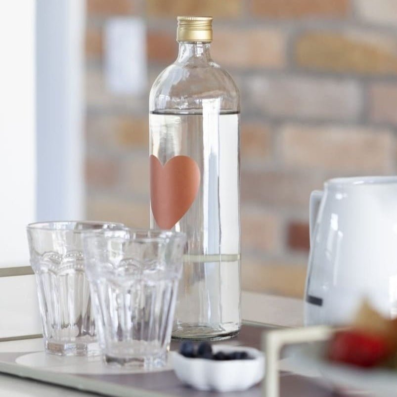 Garrafa Estampa "Coração Cobre" - casaquetem