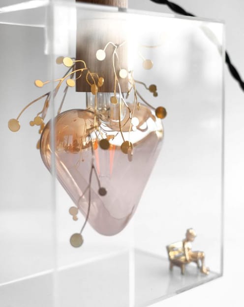 Luminária Coração Apertado Pracinha - casaquetem