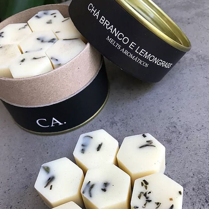 Pastilhas Perfumadas para Difusor - Chá Branco e Lemongrass - casaquetem