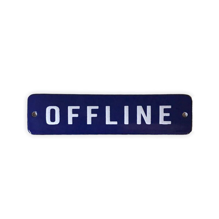 Placa Decorativa Esmaltada Offline - casaquetem