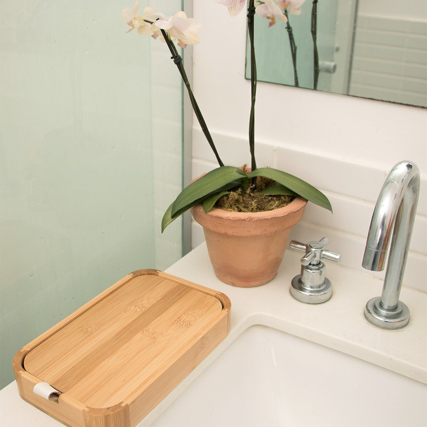 Porta Bijoux em Bambu com Espelho - casaquetem