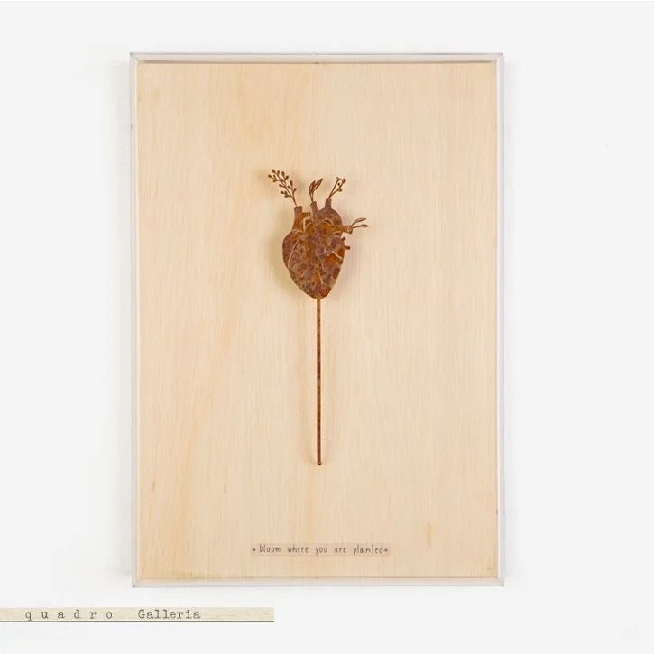 Quadro Galleria - Escultura Coração Bloom - casaquetem