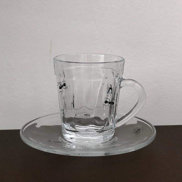 Xícara de Café Americano com Pires Formiga - casaquetem