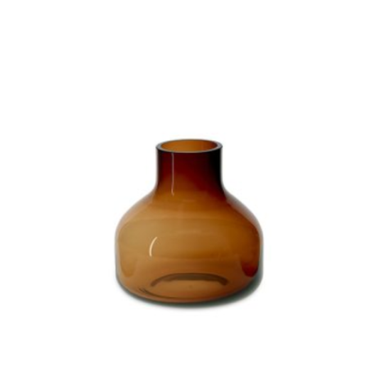 Vaso de Vidro Âmbar