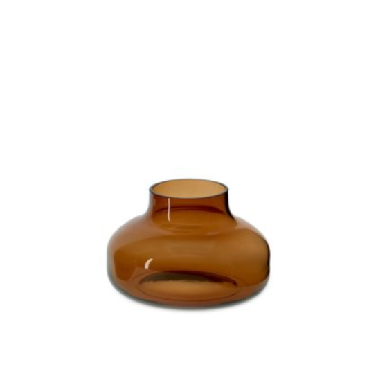 Vaso de Vidro Âmbar