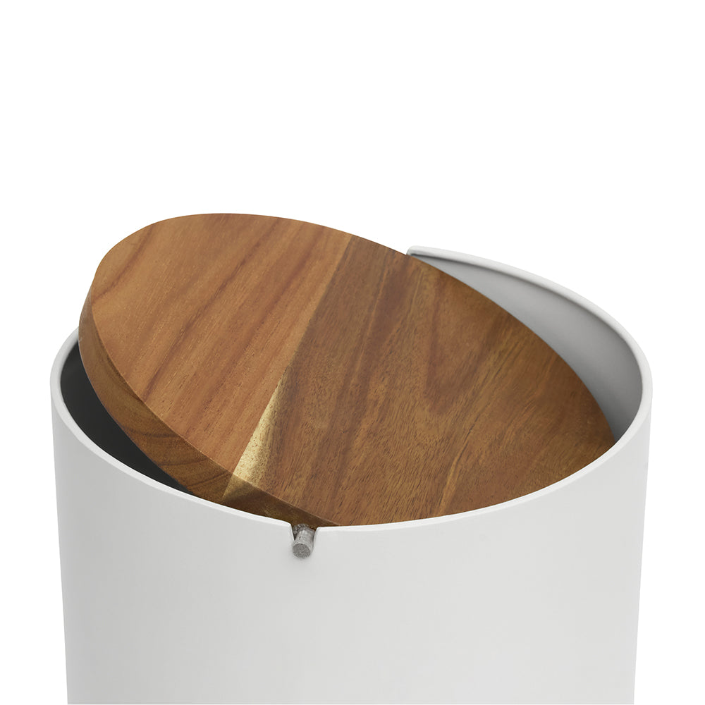 Lixeira de Metal e Madeira – 7 Litros