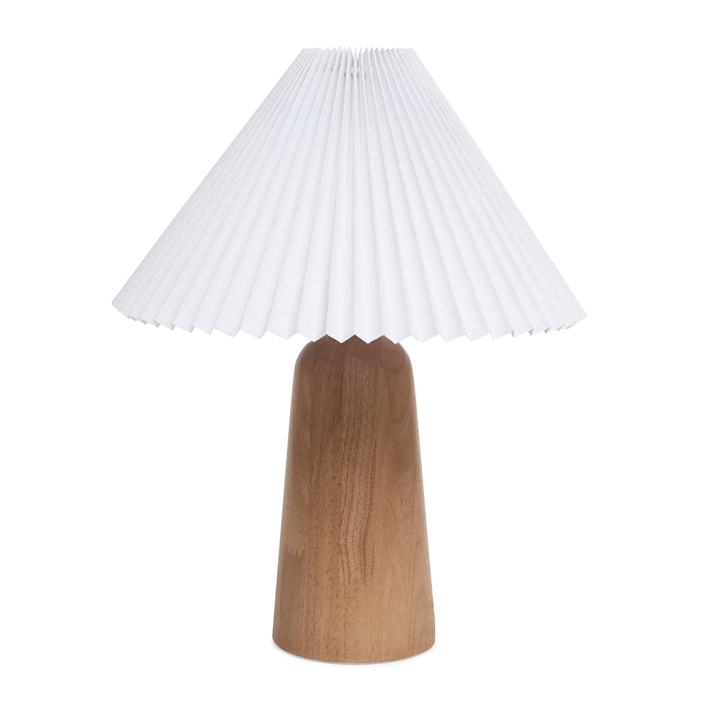 Abajur de Madeira com Cúpula