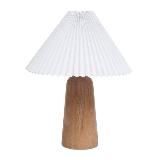 Abajur de Madeira com Cúpula