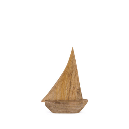 Escultura Barco em Madeira P