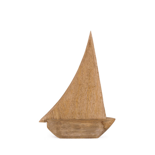 Escultura Barco em Madeira M