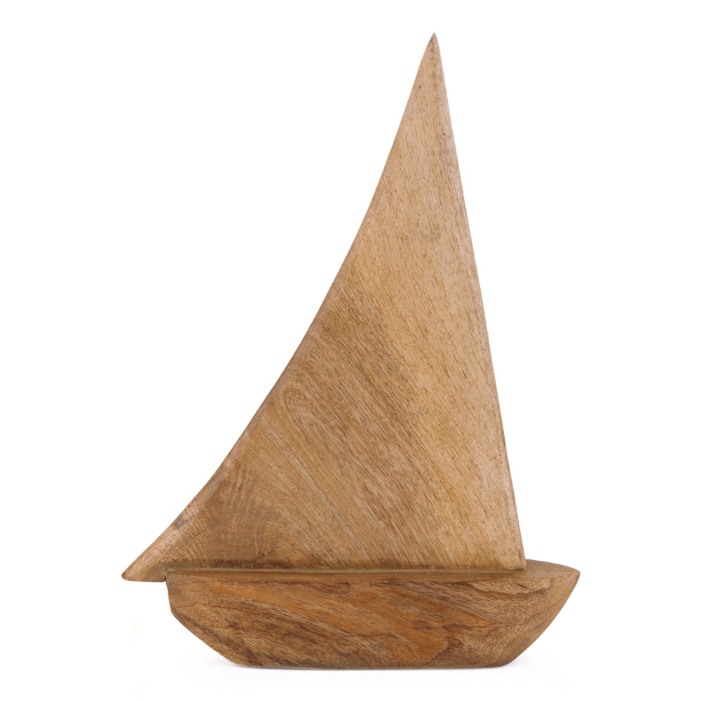 Escultura Barco em Madeira G