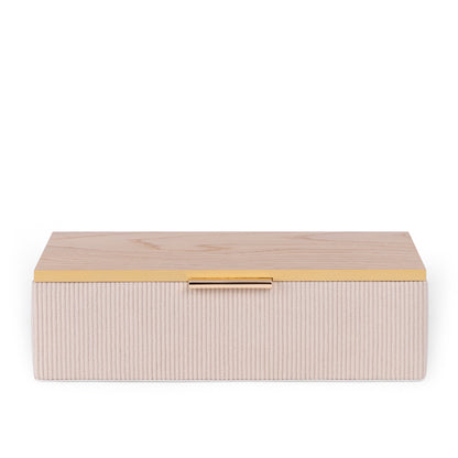 Caixa Decorativa em Veludo Nude G