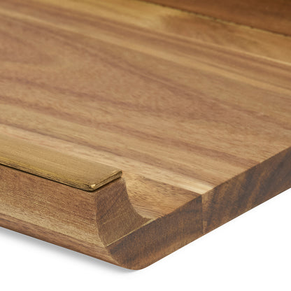 Bandeja de Madeira e Metal P