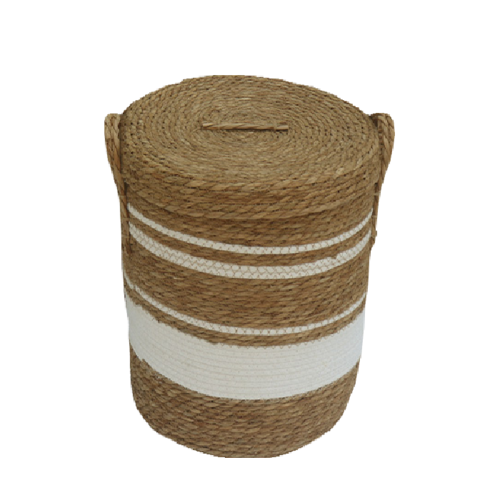 Cesto com Tampa de Fibra Vegetal