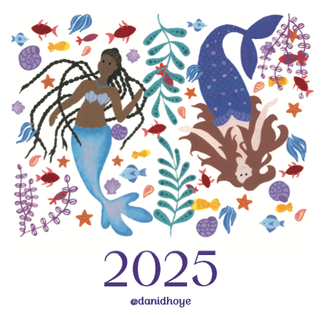 Calendário de Parede Sereia 2025