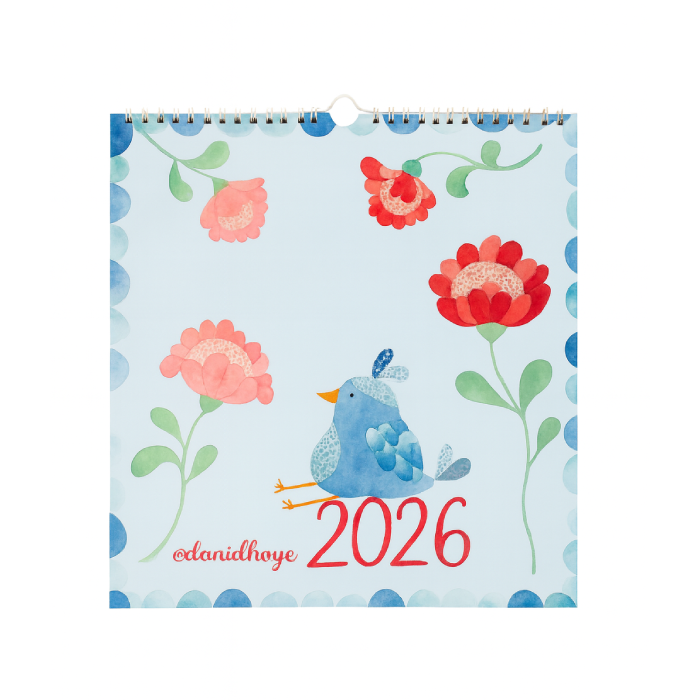 Calendário Pássaro Azul 2026