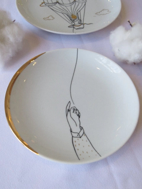 Conjunto de Pratos Decorativo Leveza