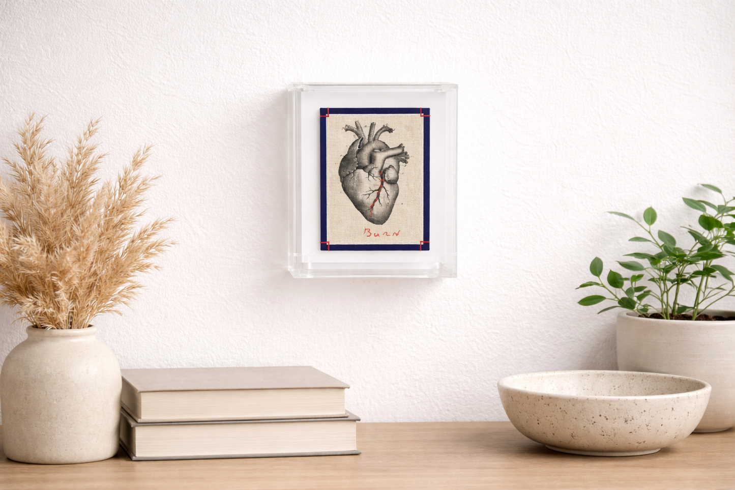 Quadro Acrílico  Ilustração Artística “Burn”.