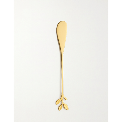 Espatula em Aço Inox Leaves Dourado