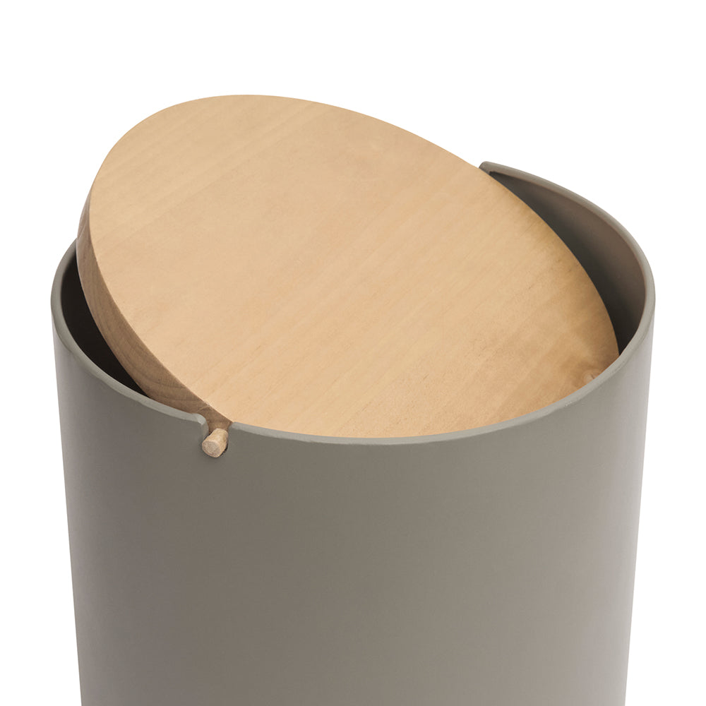 Lixeira de Metal e Madeira – 7 Litros