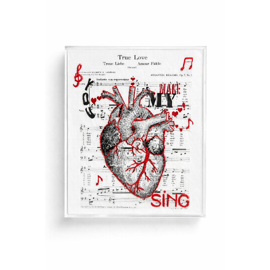 Bordado no Acrílico - Escute o Coração