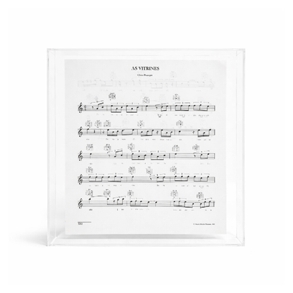 Quadro Acrílico Partituras - As Vitrines