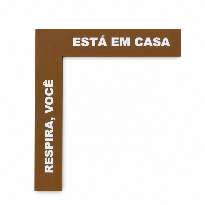 Placa Batente de porta Acrílica "Respira, Você..."