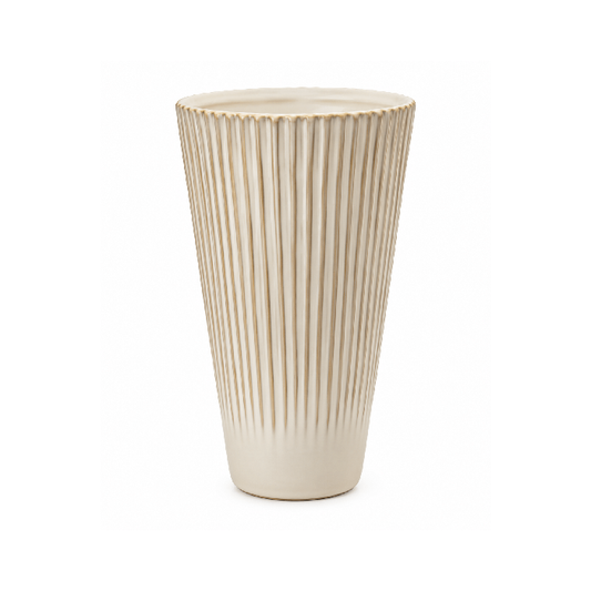 Vaso em Cerâmica Canelado