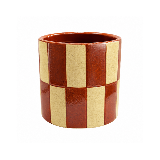 Vaso de Cerâmica Xadrez