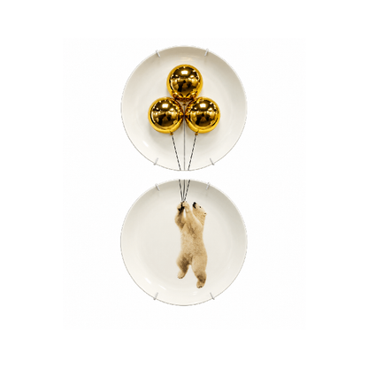 Conjunto de Prato Urso Branco - Greghi Design
