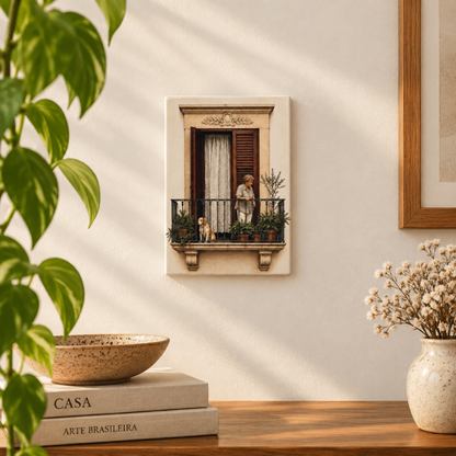 Quadro Janelas Sra. e Dog - Greghi Design