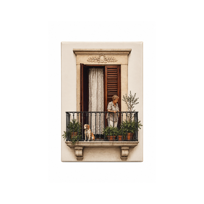 Quadro Janelas Sra. e Dog - Greghi Design