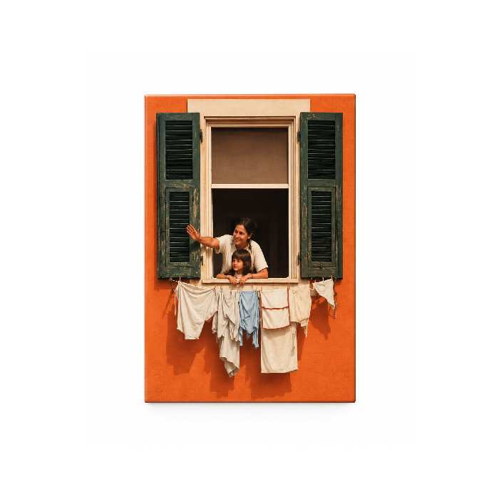 Quadro Janelas Mãe e Filha - Greghi Design