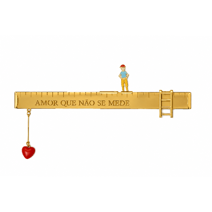 Régua em Metal Menino - Versão Ouro