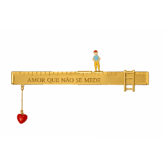 Régua em Metal Menino - Versão Ouro