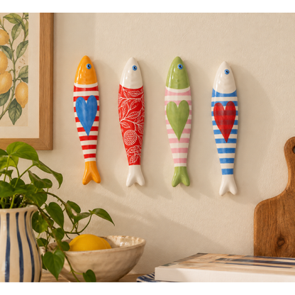 Sardinha Decorativa  de Cerâmica