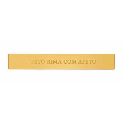 Placa Espelhada de Acrílico - Teto Rima Com Afeto