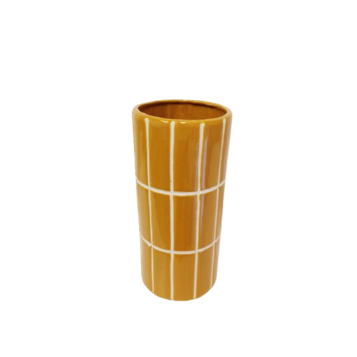Vaso Cerâmica Listrado P