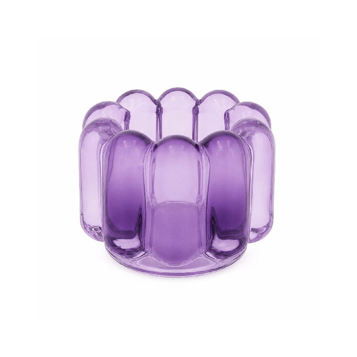 Porta-Velas Vidro Gomos