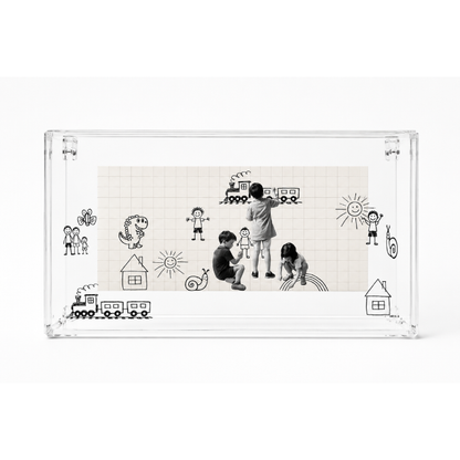 Quadro Decorativo de Acrílico Parede Riscada - Greghi Design