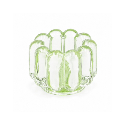 Porta-Velas Vidro Gomos