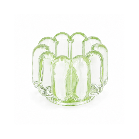 Porta-Velas Vidro Gomos