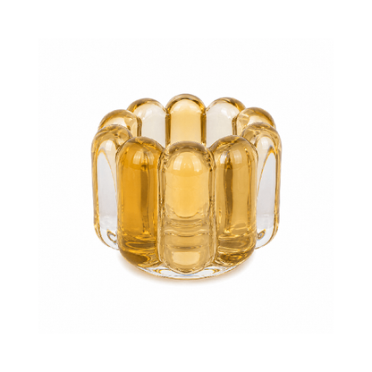 Porta-Velas Vidro Gomos