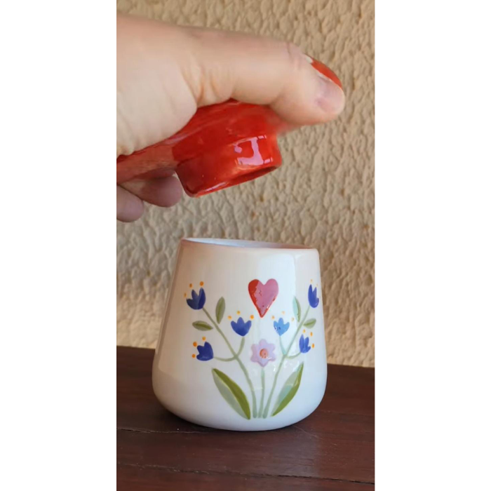 Pote de Cerâmica Cogumelo