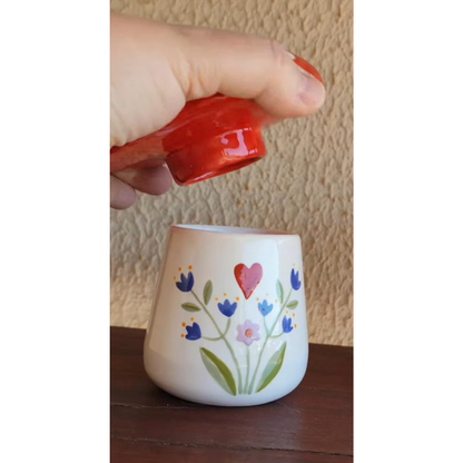 Pote de Cerâmica Cogumelo